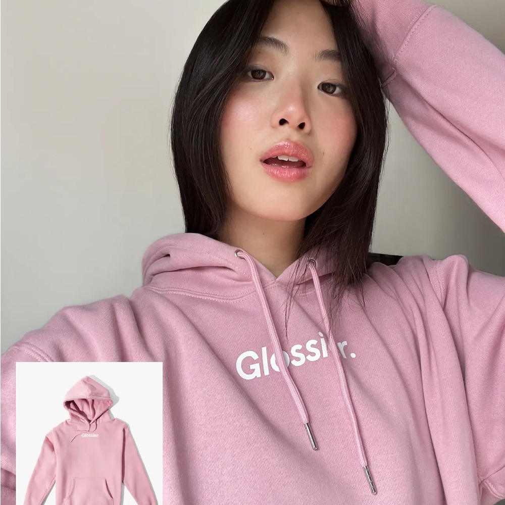 Glossier Original Pink Hoodie